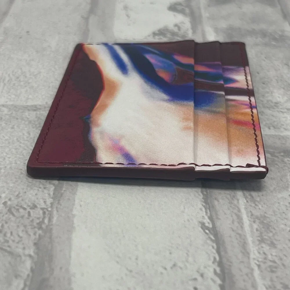 Alexander McQueen Solarized Flower Leather Card Case - NWOT